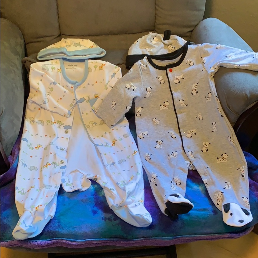 3 month old boy footie PJ with hat